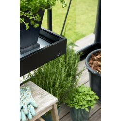 Juliana kweektafel 213x52 cm, lade, zwart