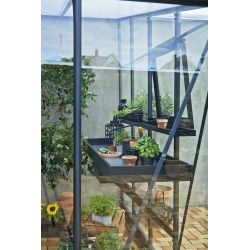 Juliana kweektafel 213x52 cm, lade, zwart