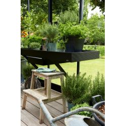 Juliana kweektafel 213x52 cm, lade, zwart