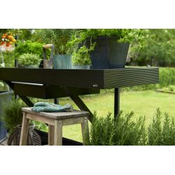 Juliana kweektafel 213x52 cm, lade, zwart