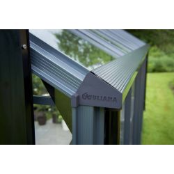 Juliana hobbykas Gardener 188, antraciet grijs gecoat, tuindersglas 3 mm