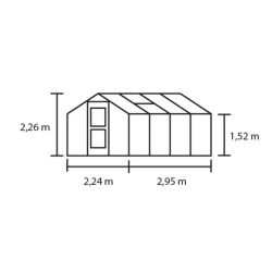 Juliana tuinkas Compact 66, antraciet grijs gecoat