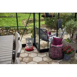 Fundering tbv Halls Garden Room tuinkamer, zwart gecoat