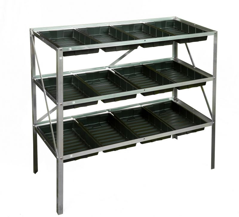 Royal Well Grow Rack 12 kweekrek/tafel - aluminiumgrijs