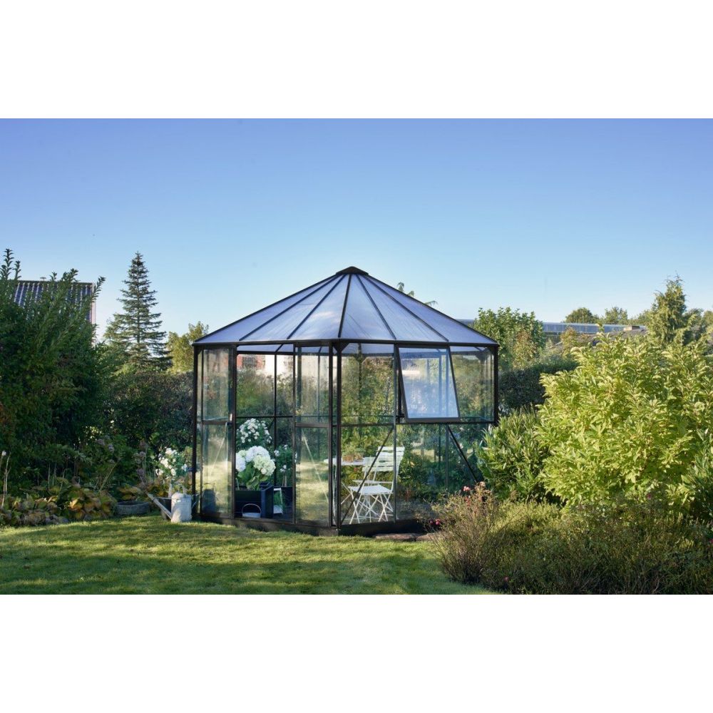 Halls prieel Atrium 90, zwart gecoat