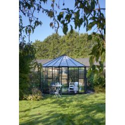 Halls prieel Atrium 90, zwart gecoat