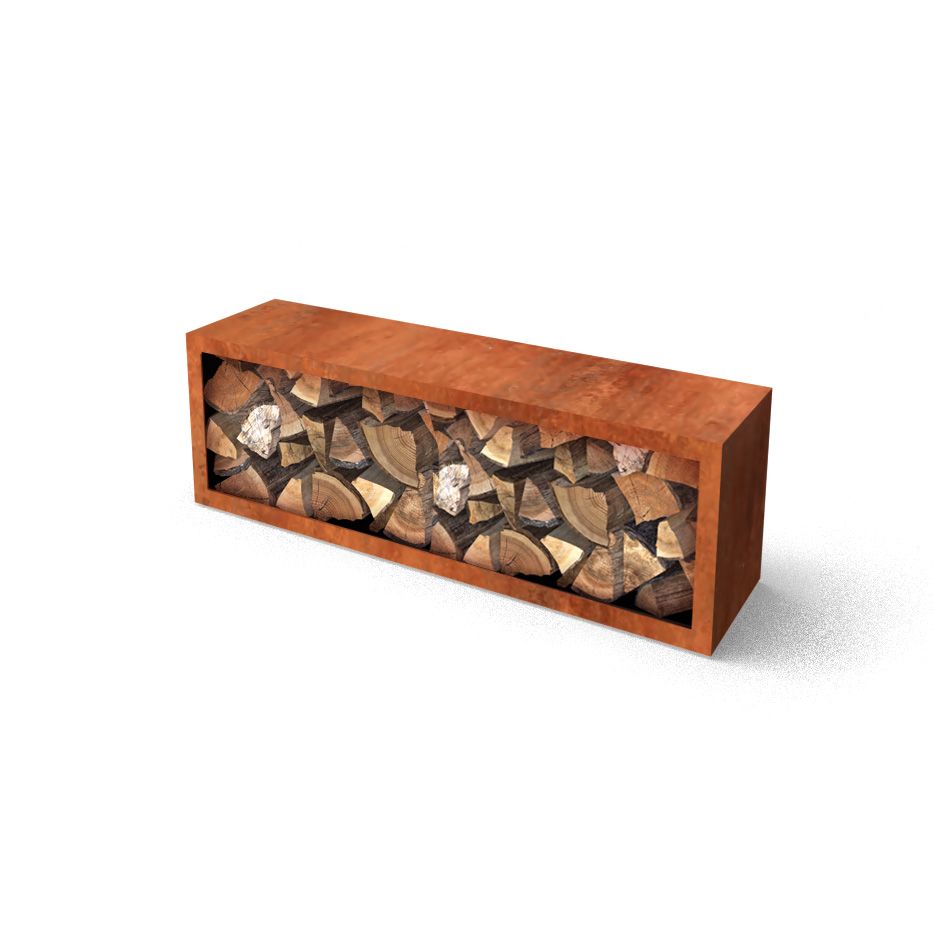 Geroba Geroba Egura C7 houtopslag 1500x385x500mm - Cortenstaal