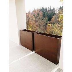 Geroba rechthoekige plantenbak Artesa B6 900x300x800mm - Cortenstaal