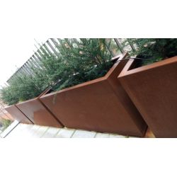 Geroba rechthoekige plantenbak Artesa B6 900x300x800mm - Cortenstaal