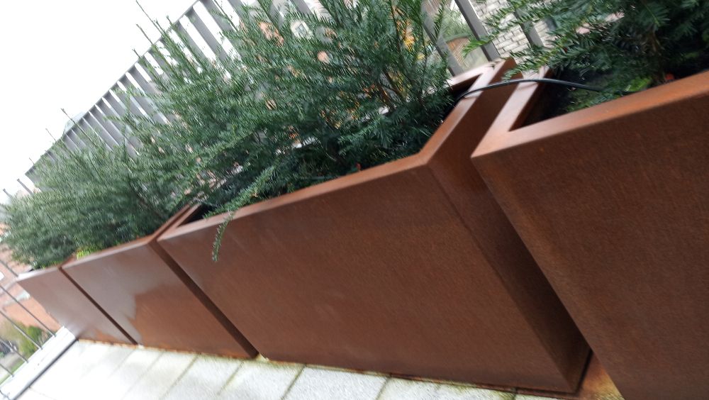 Geroba Geroba Artesa B6 rechthoekige plantenbak 900x300x800mm - Cortenstaal