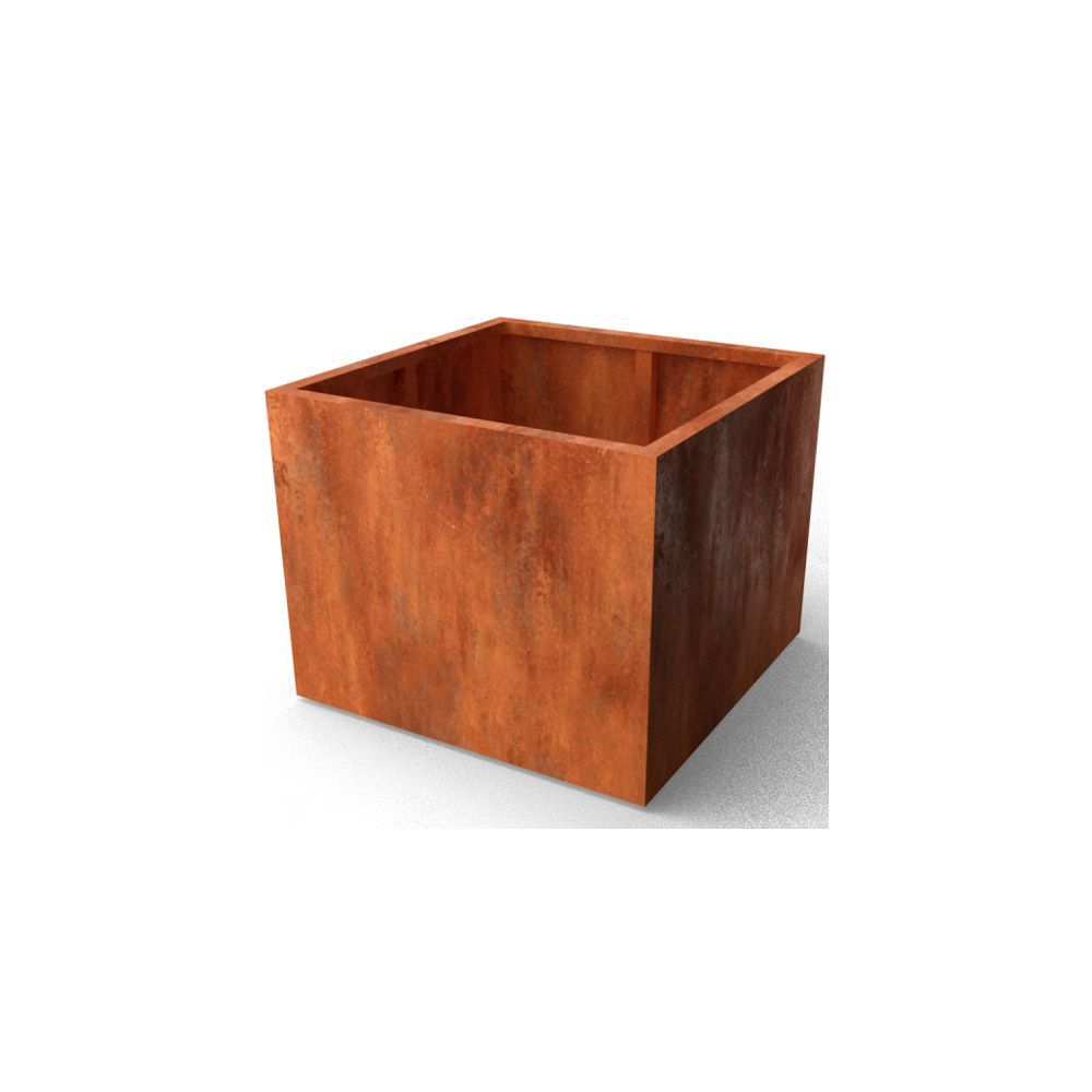 Geroba rechthoekige plantenbak Artesa B10 1000x1000x800mm - Cortenstaal