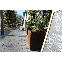 Geroba rechthoekige plantenbak Artesa B10 1000x1000x800mm - Cortenstaal