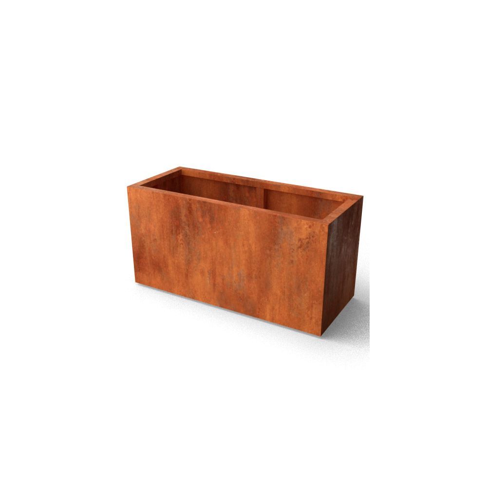 Geroba rechthoekige plantenbak Artesa B14 1200x500x600mm - Cortenstaal