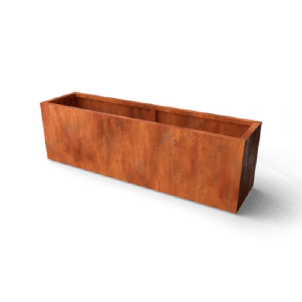 Geroba rechthoekige plantenbak Artesa B17 2000x500x600mm - Cortenstaal