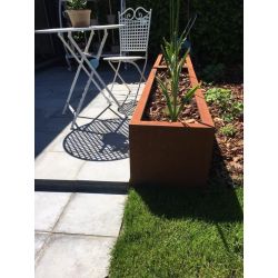 Geroba rechthoekige plantenbak Artesa B19 1500x400x400mm - Cortenstaal