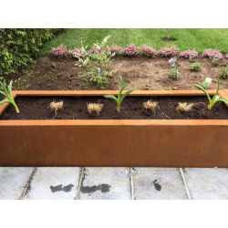 Geroba rechthoekige plantenbak Artesa B21 1500x300x800mm - Cortenstaal