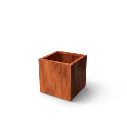 Geroba vierkante plantenbak Quadra B4 600x600x600mm - Cortenstaal