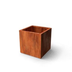 Geroba vierkante plantenbak Quadra B5 700x700x700mm - Cortenstaal