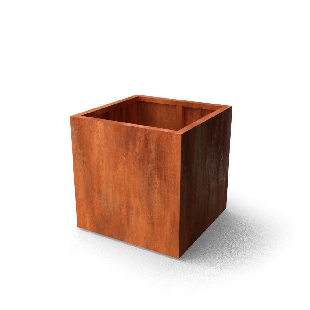 Geroba vierkante plantenbak Quadra B6 800x800x800mm - Cortenstaal