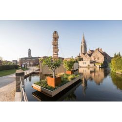 Geroba vierkante plantenbak Quadra B7 1000x1000x1000mm - Cortenstaal