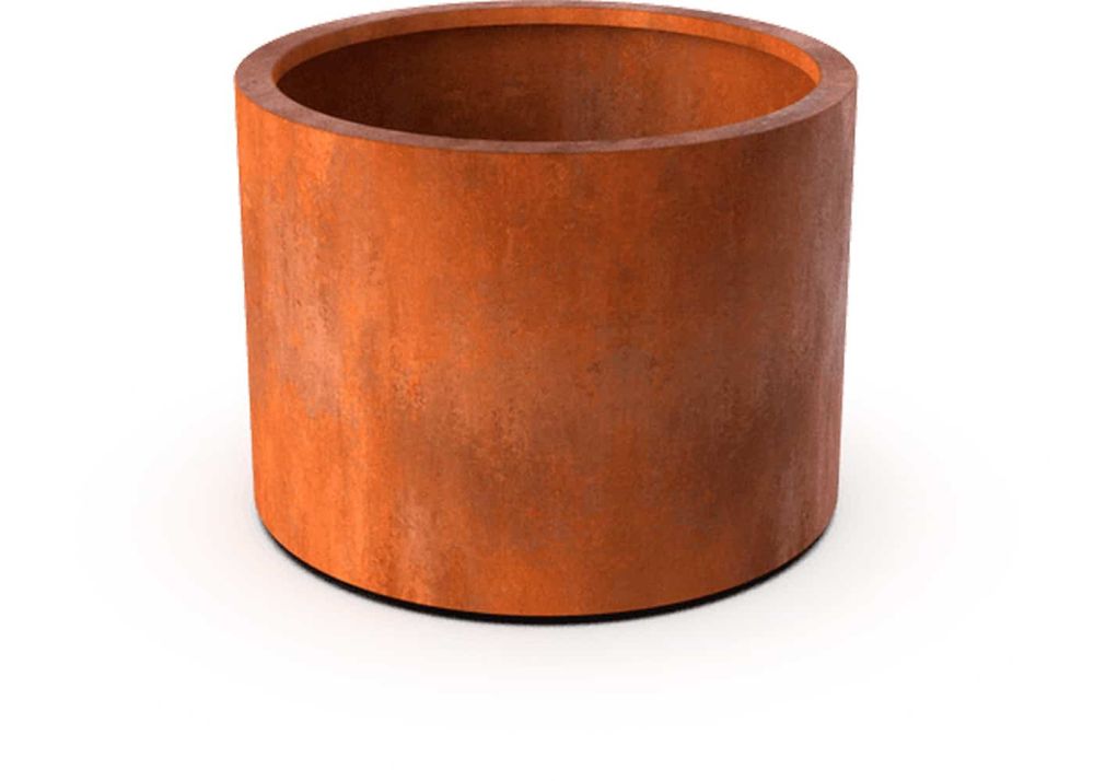 Geroba Geroba Ronda B3 ronde plantenbak met bodem 1000x800mm - Cortenstaal