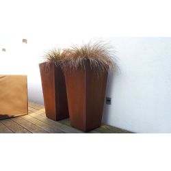 Geroba vaasvormige plantenbak VasoB3 500x500x800mm - Cortenstaal