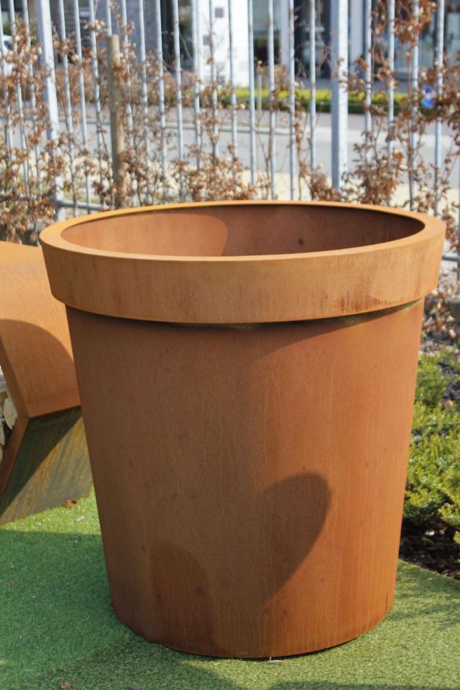 Geroba Geroba Vora C1 conische plantenbak 600x400mm - Cortenstaal
