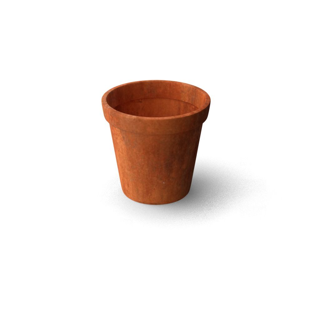 Geroba conische plantenbak VoraC2 600x600mm - Cortenstaal