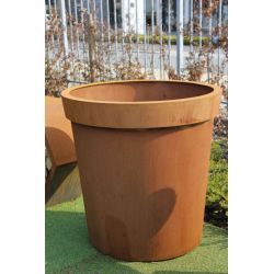 Geroba conische plantenbak VoraC4 1000x1000mm - Cortenstaal