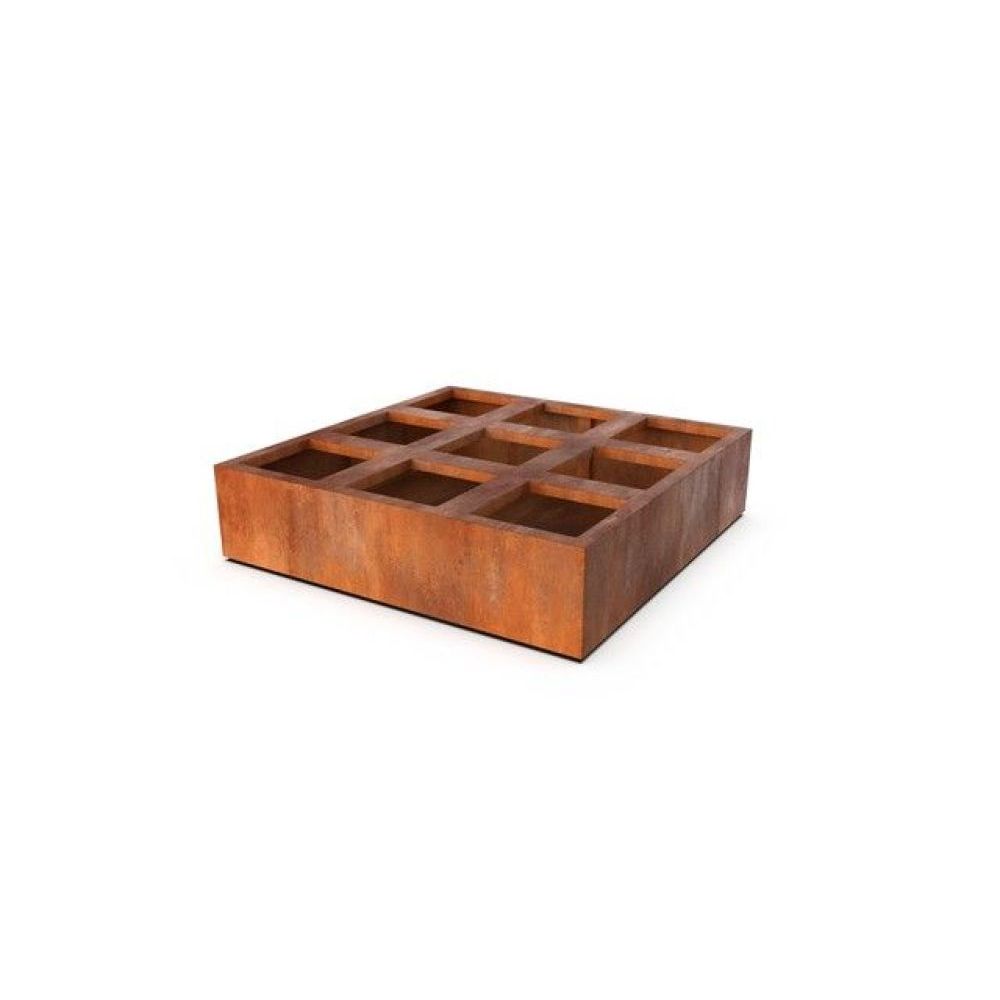 Geroba vierkante kruidenbak BelarB1 800x800x300mm - Cortenstaal