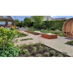 Geroba watertafel TaulaQC2 1000x1000x400mm - Cortenstaal