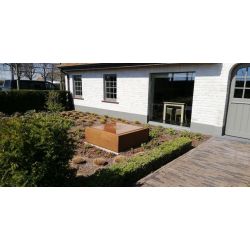 Geroba watertafel TaulaQC2 1000x1000x400mm - Cortenstaal