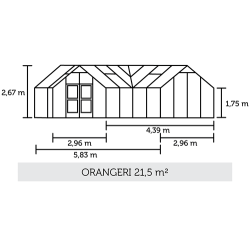 Juliana tuinhuis Orangery 215 - antracietgrijs