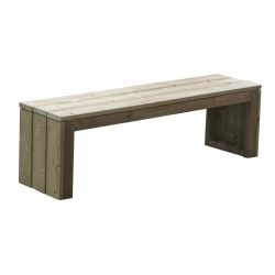 Moderne picknicktafel met bank en 2 krukjes - vurenhout geïmpregneerd - groen
