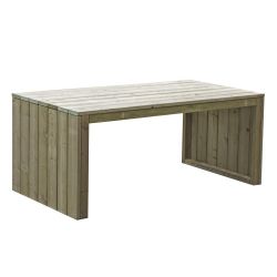 Moderne picknicktafel met bank en 2 krukjes - vurenhout geïmpregneerd - groen