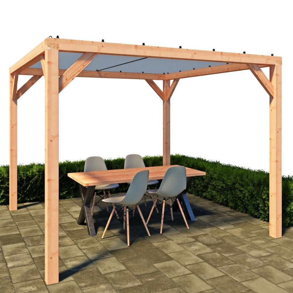 Pergola Silvano Douglashout Met Zonweringdoek Tuinkasdirect nl pergola-silvano-douglashout-met-zonweringdoek-tuinkasdirect-nl