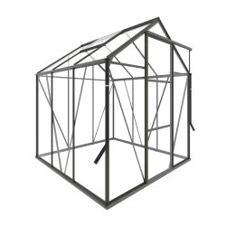 Royal Well tuinkas Kate 1 met veiligheidsglas en fundering - groengrijs