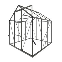 Royal Well tuinkas Kate 1 met veiligheidsglas en fundering - groengrijs