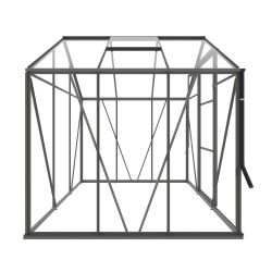 Royal Well tuinkas Kate 1 met veiligheidsglas en fundering - groengrijs