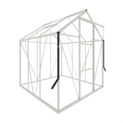 Royal Well tuinkas Kate 1 met veiligheidsglas en fundering - wit