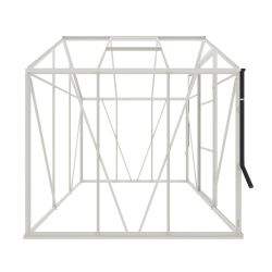 Royal Well tuinkas Kate 1 met veiligheidsglas en fundering - wit