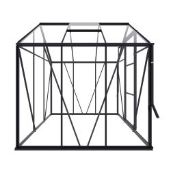 Royal Well tuinkas Kate 1 met veiligheidsglas en fundering - zwart