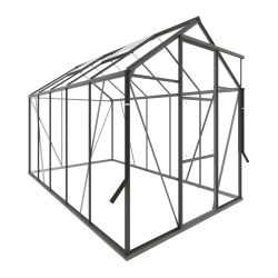 Royal Well tuinkas Kate 3 met veiligheidsglas en fundering - groengrijs