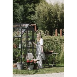 Royal Well tuinkas Kate 5 met veiligheidsglas en fundering - zwart