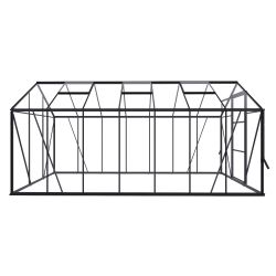 Royal Well tuinkas Kate 5 met veiligheidsglas en fundering - zwart