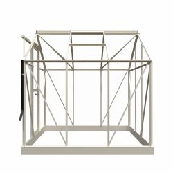 Royal Well tuinkas Mary 1 met veiligheidsglas en fundering - wit