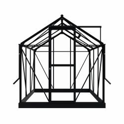 Royal Well tuinkas Mary 1 met veiligheidsglas en fundering - zwart