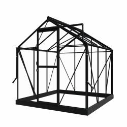 Royal Well tuinkas Mary 1 met veiligheidsglas en fundering - zwart