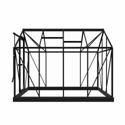 Royal Well tuinkas Mary 2 met veiligheidsglas en fundering - zwart