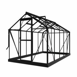 Royal Well tuinkas Mary 3 met veiligheidsglas en fundering - zwart